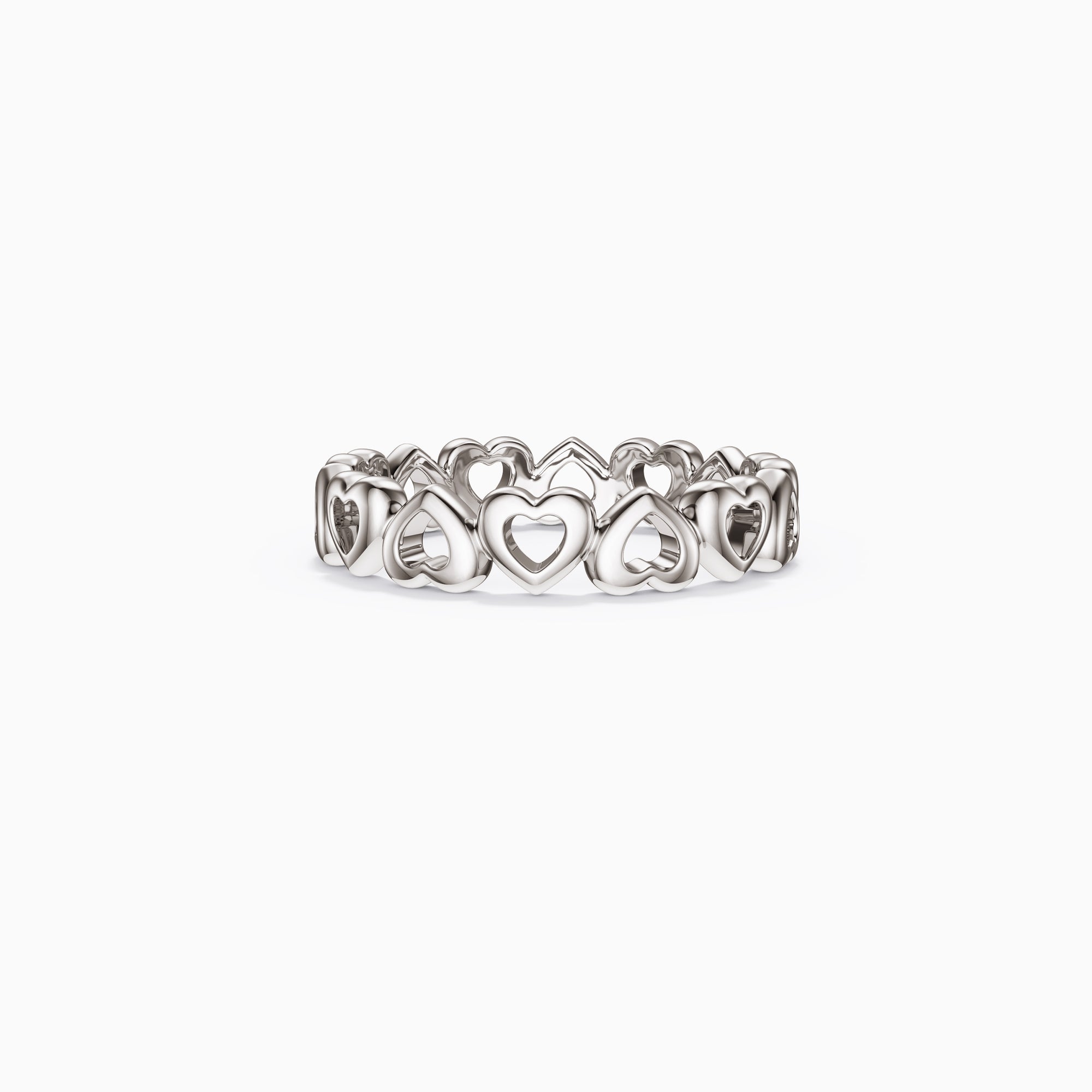Eternity Open Heart Stackable Ring - vanimy