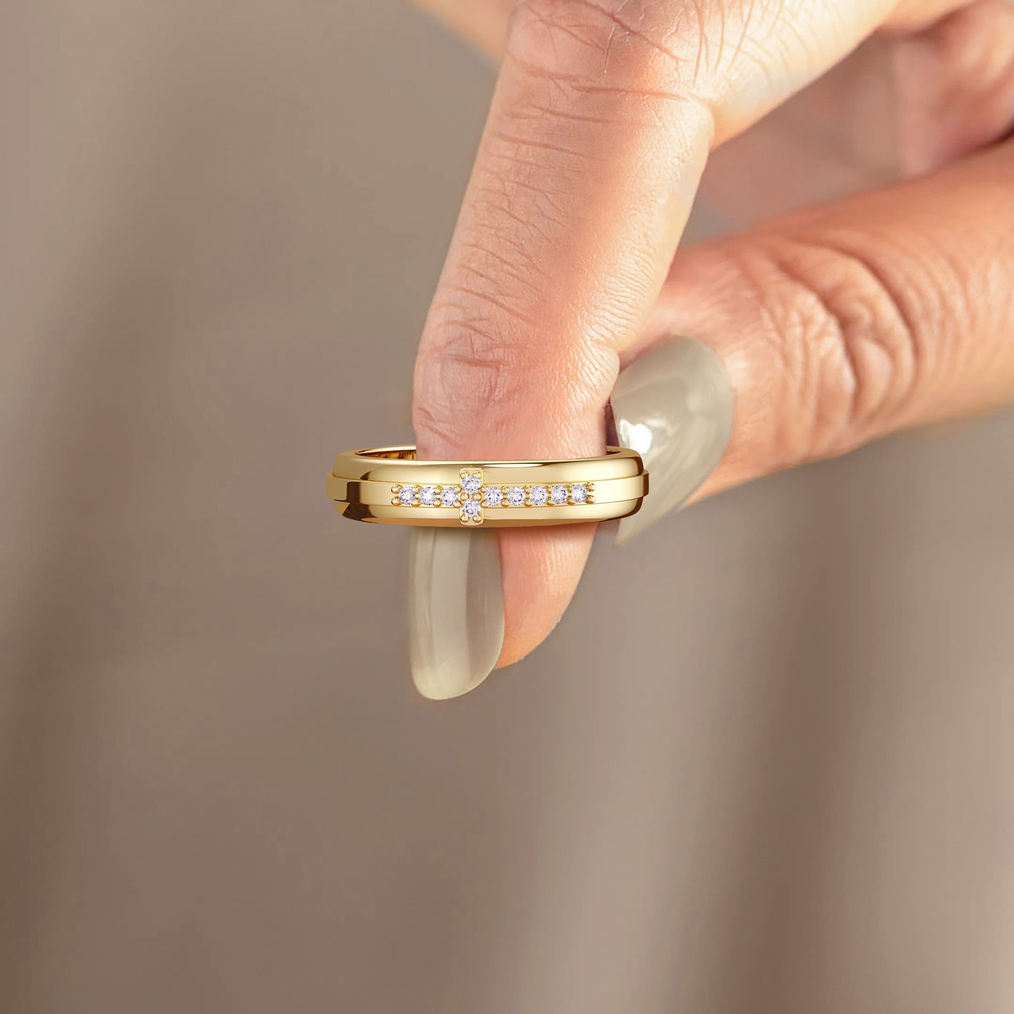 Customized Cross Pray Bands Ring - vanimy