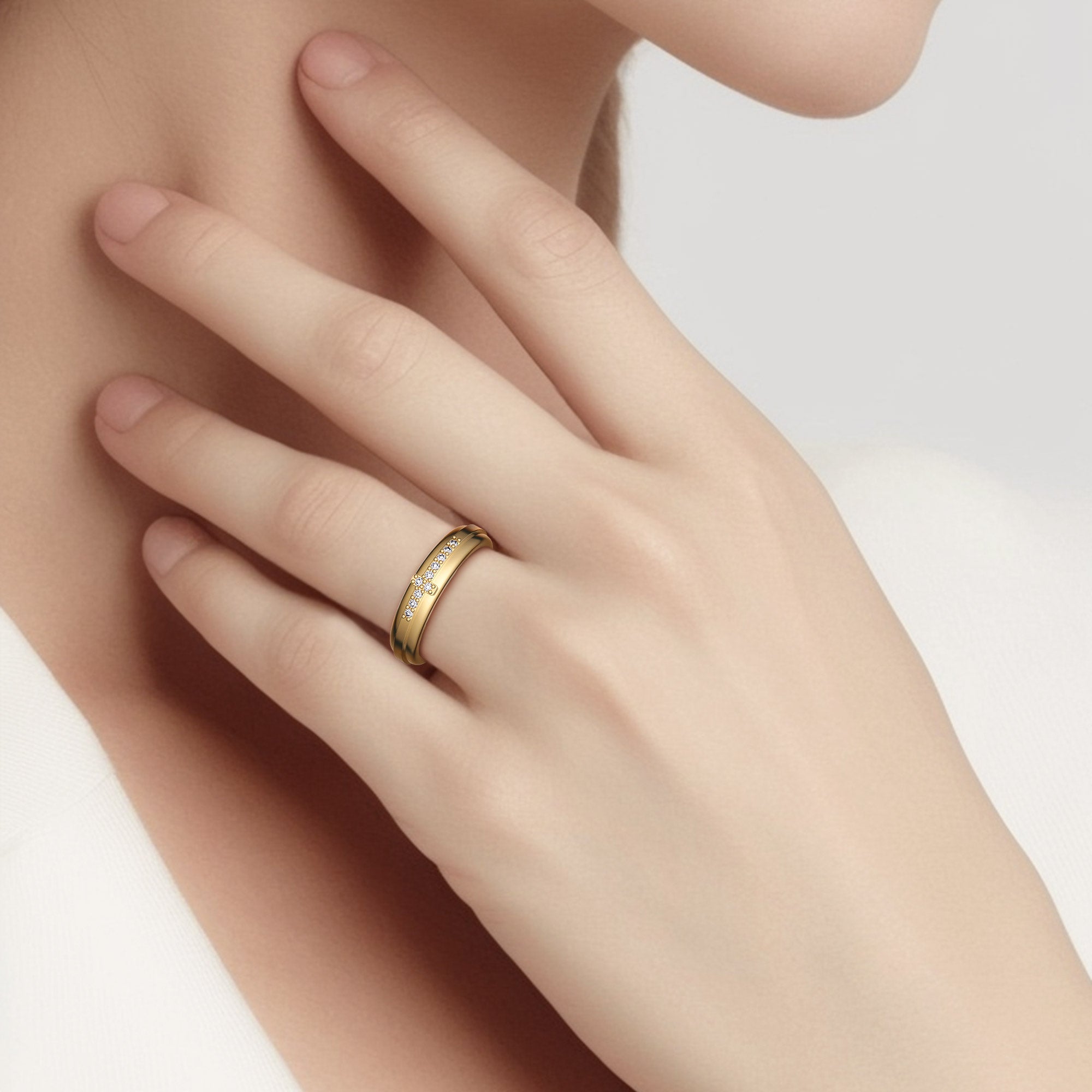 Cross Pray Bands Ring - vanimy
