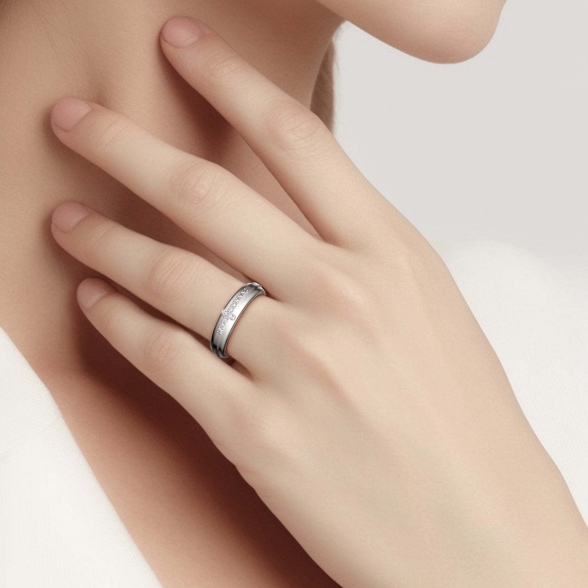 Cross Pray Bands Ring - vanimy