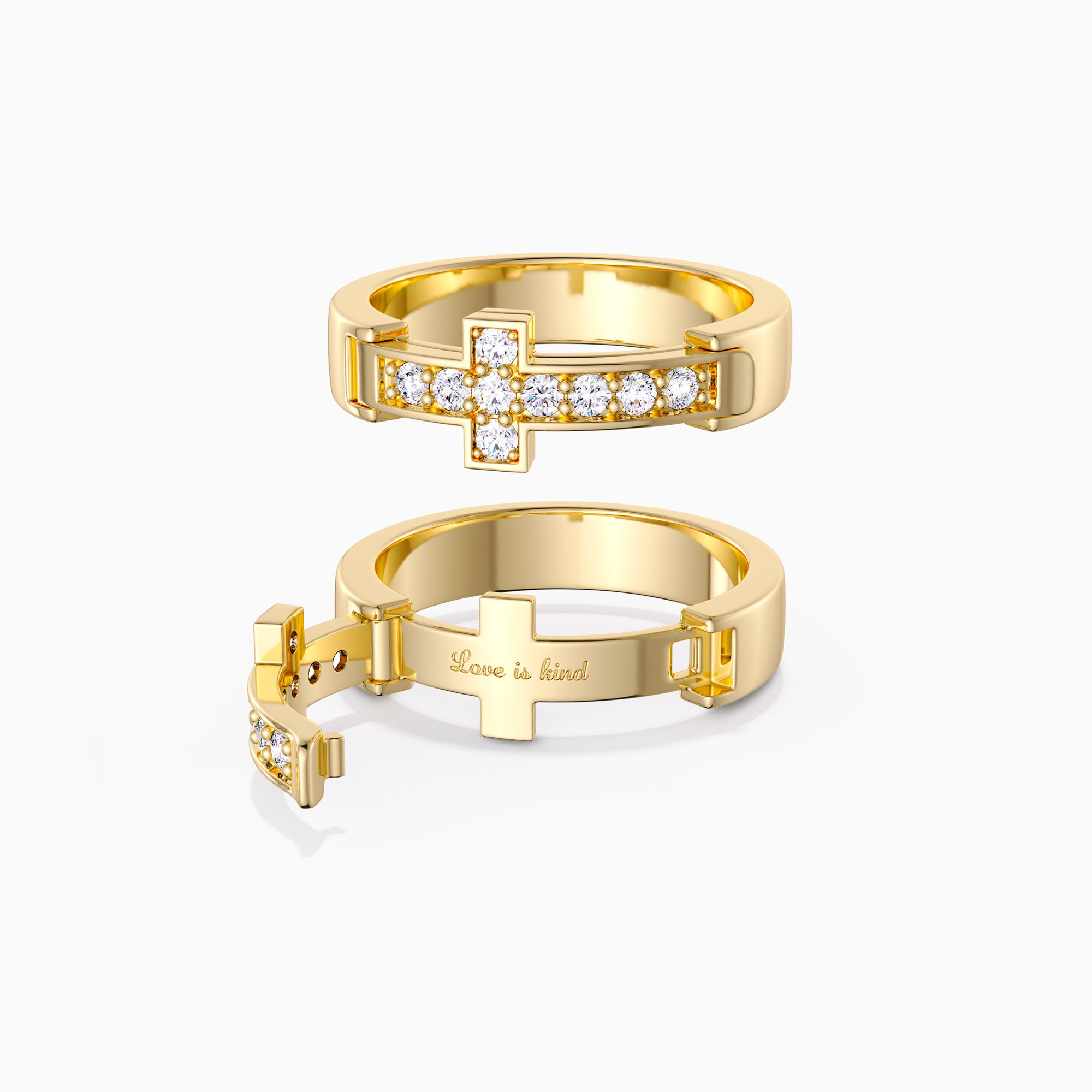 Eternal Love Cross Promise Ring - vanimy