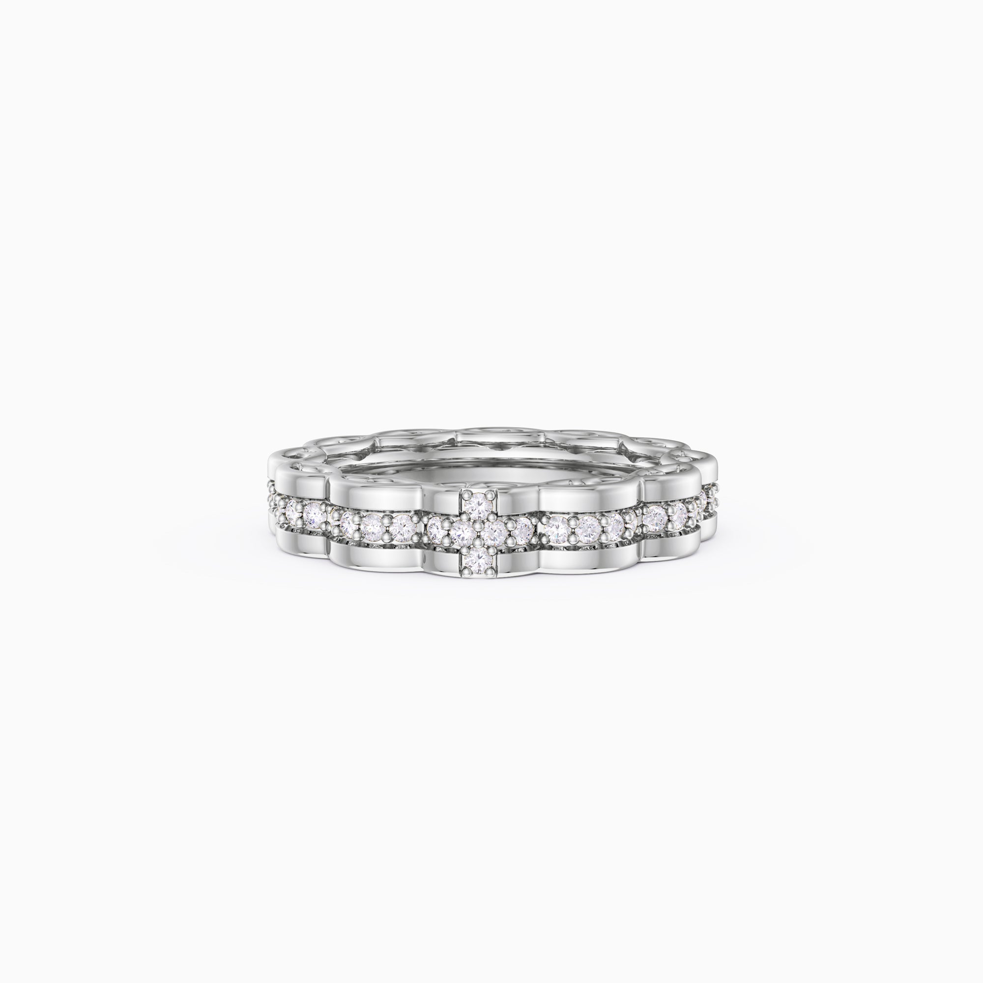 Crown of Thorns Cross Statement Ring - vanimy
