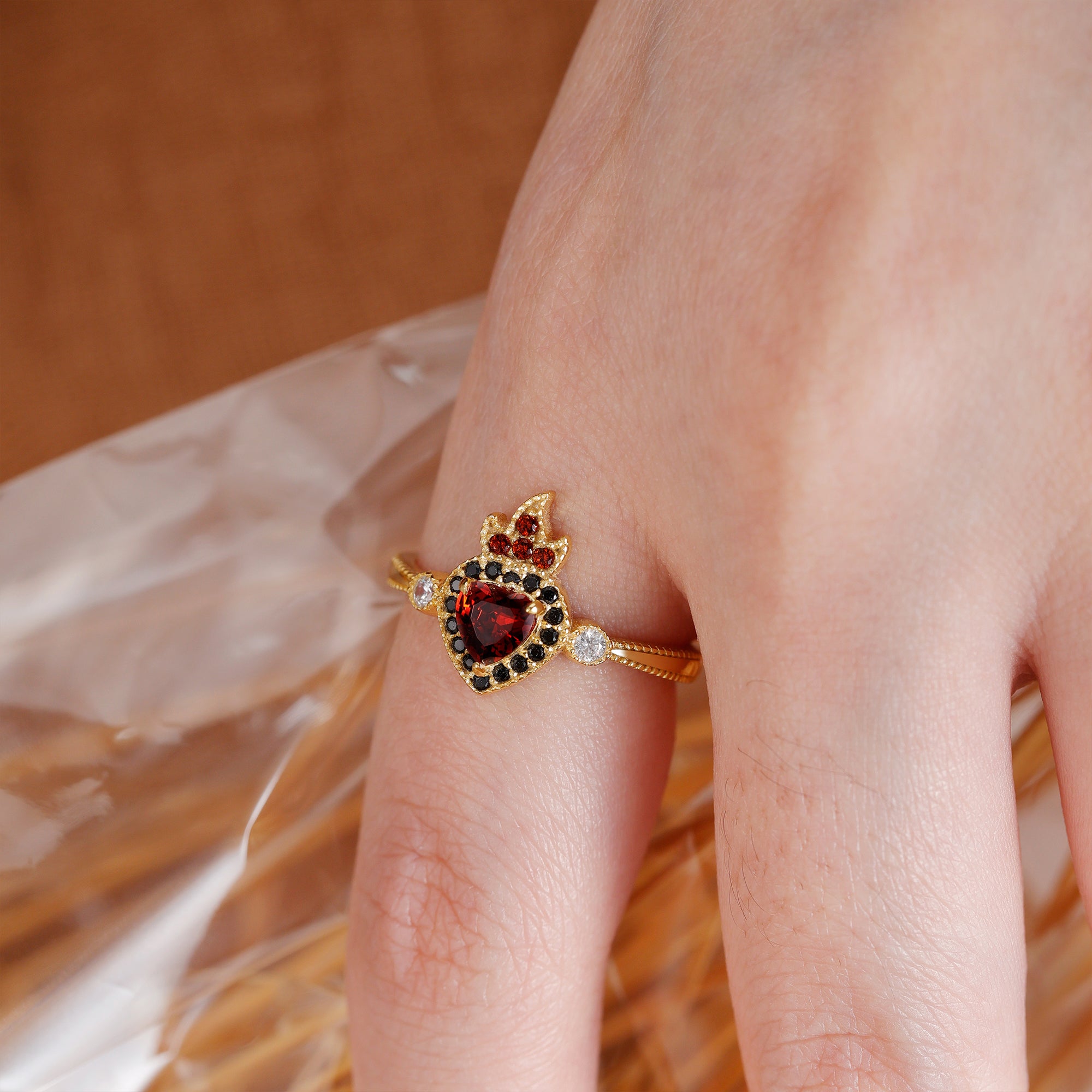 Sacred Heart Flame Ring