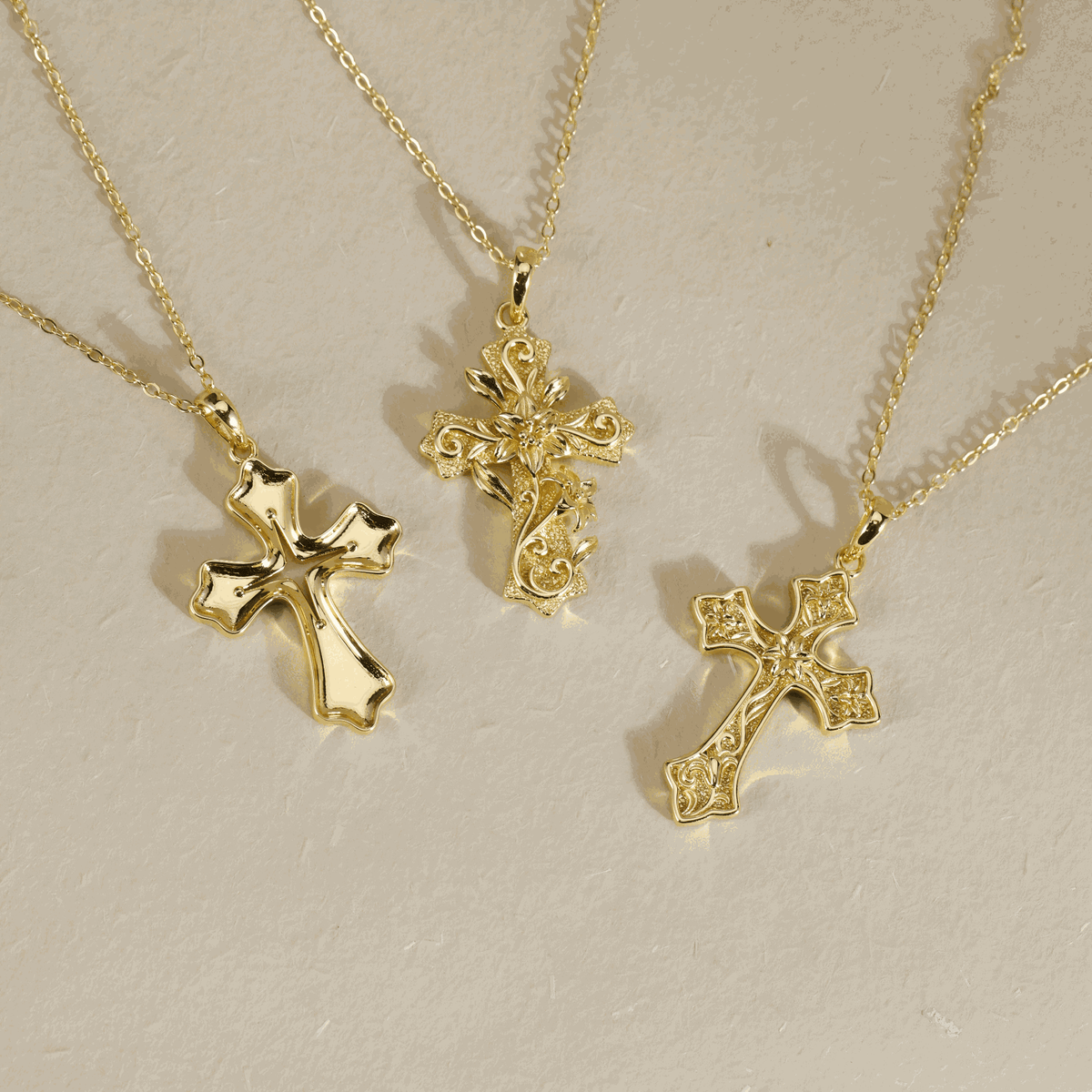 Grace in Bloom Lily Cross Necklace